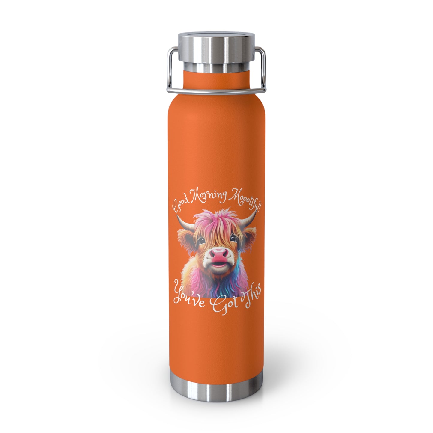 Good Morning Moootiful Copper Vacuum Insulated Bottle