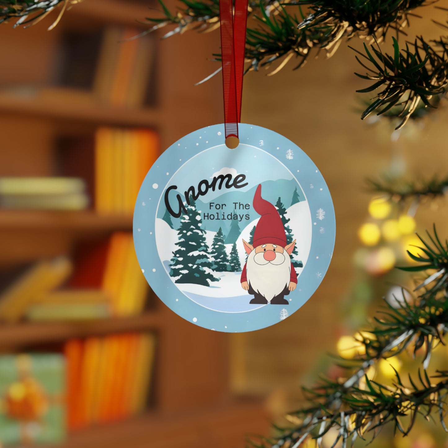 Gnome For The Holidays 2025 Keepsake Metal Ornaments