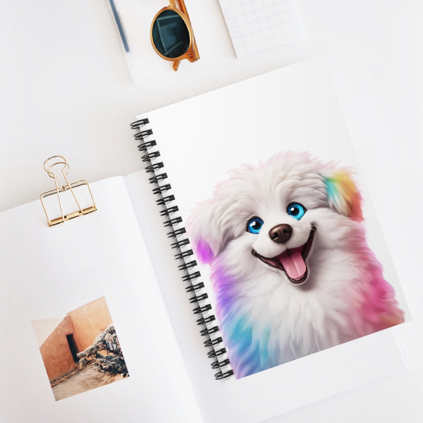 Rainbow Puppy Spiral Notebook - Just Gigi IFYKYK