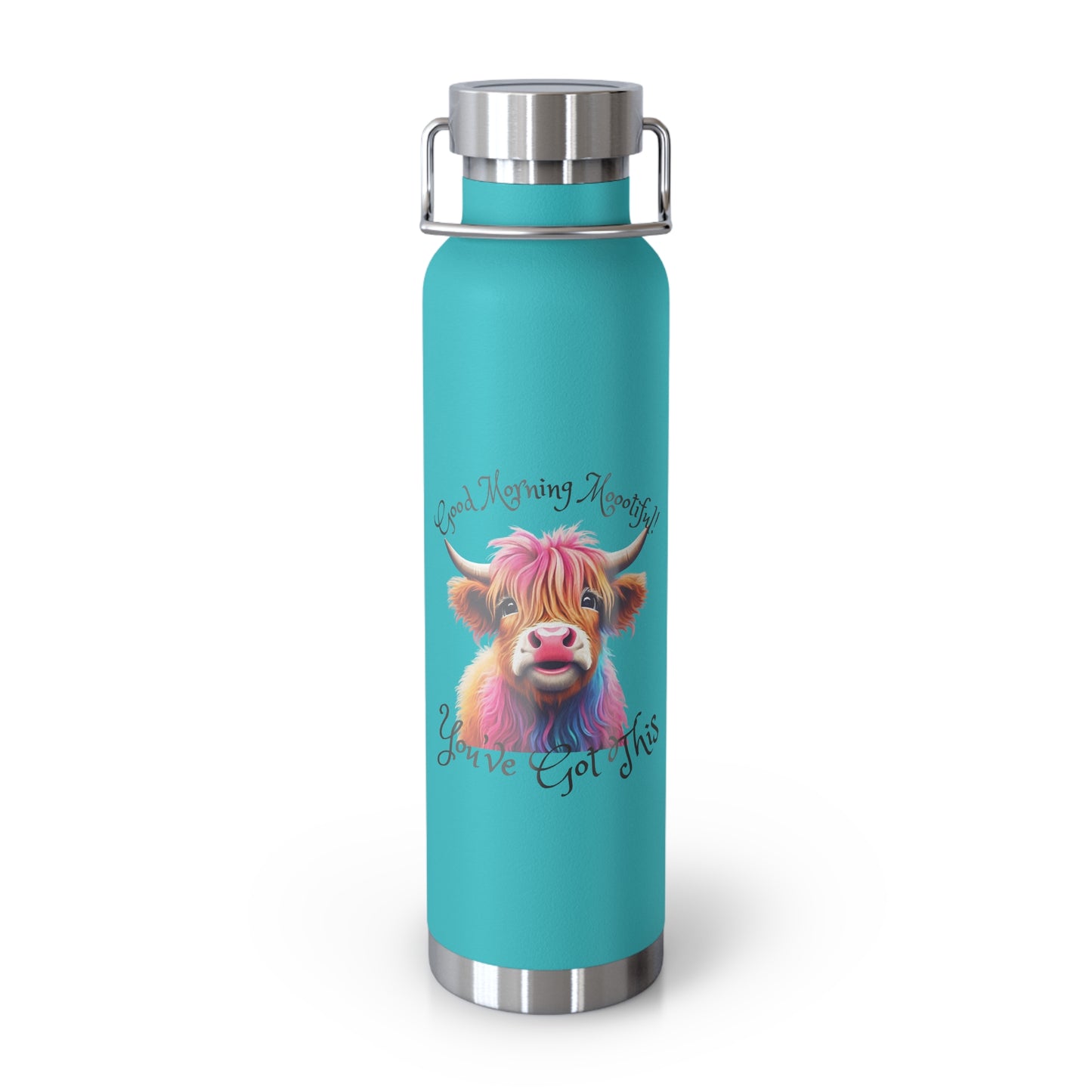 Good Morning Moootiful Copper Vacuum Insulated Bottle