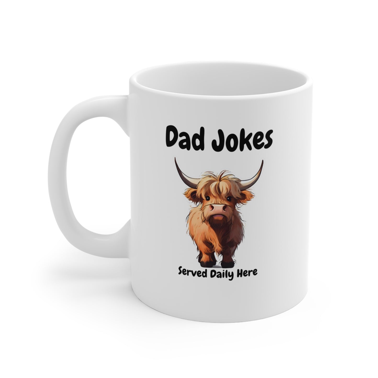 Dad Jokes Highland Cow Mug