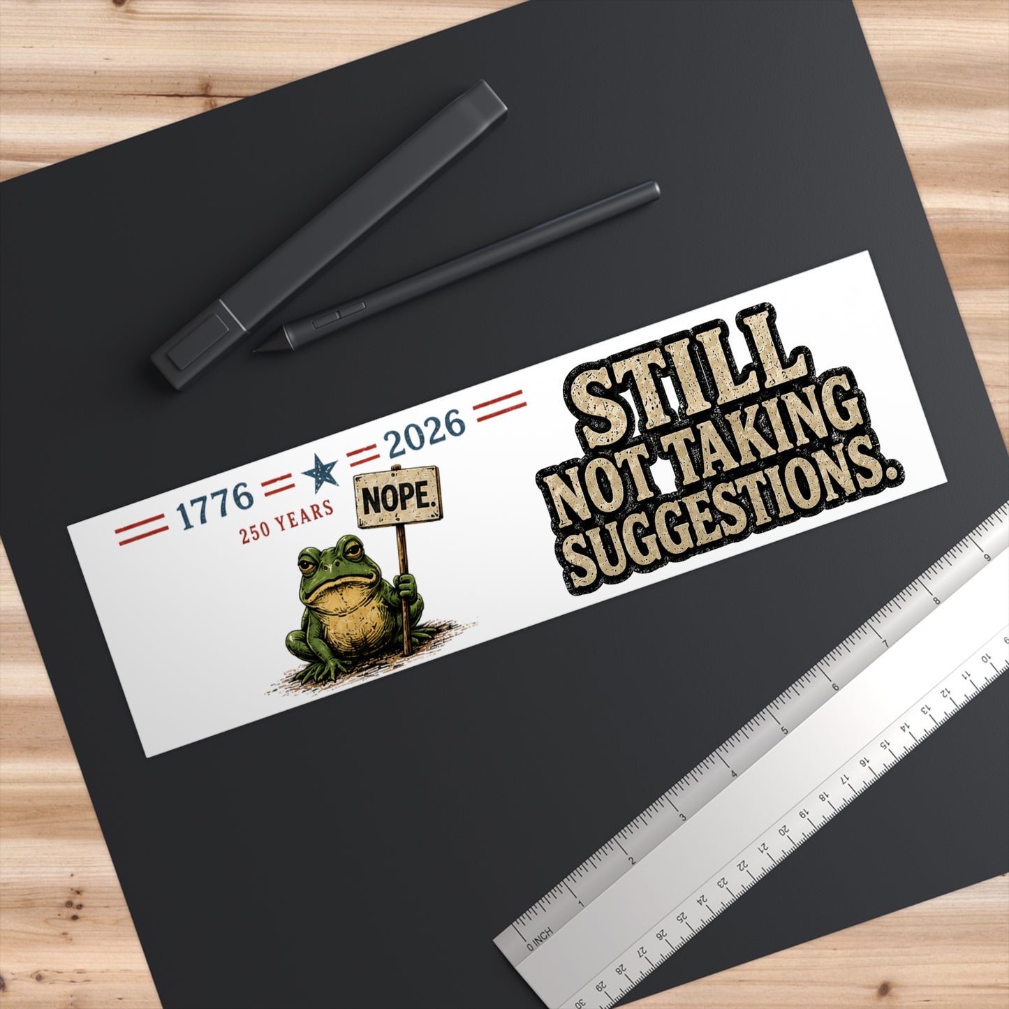 Patriot Frog 1776–2026 Bumper Sticker - Just Gigi IFYKYK