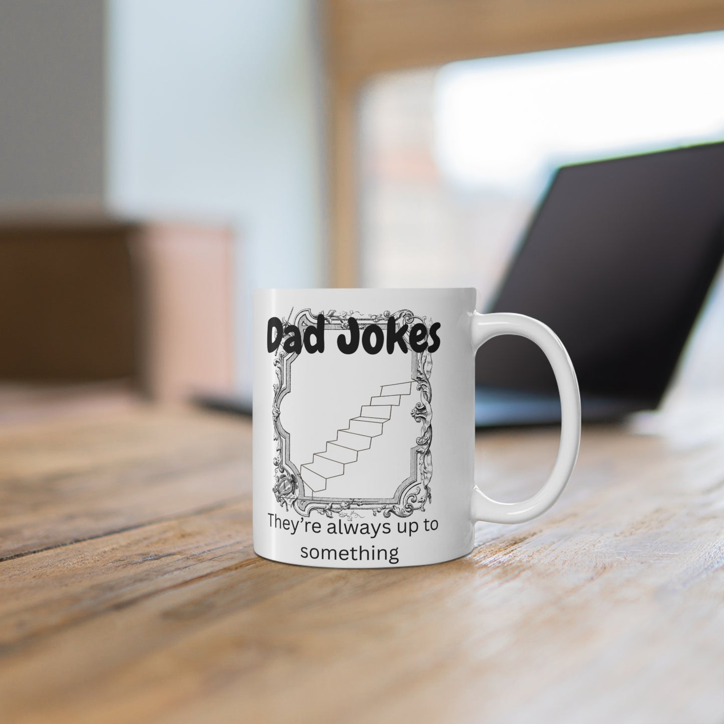 Dad Jokes Stairs Mug 11oz Just Gigi IFYKYK