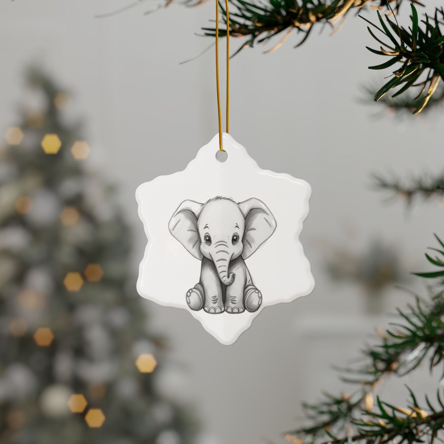 White Elephant 2025 Keepsake Ceramic Ornament — Just Gigi IFYKYK
