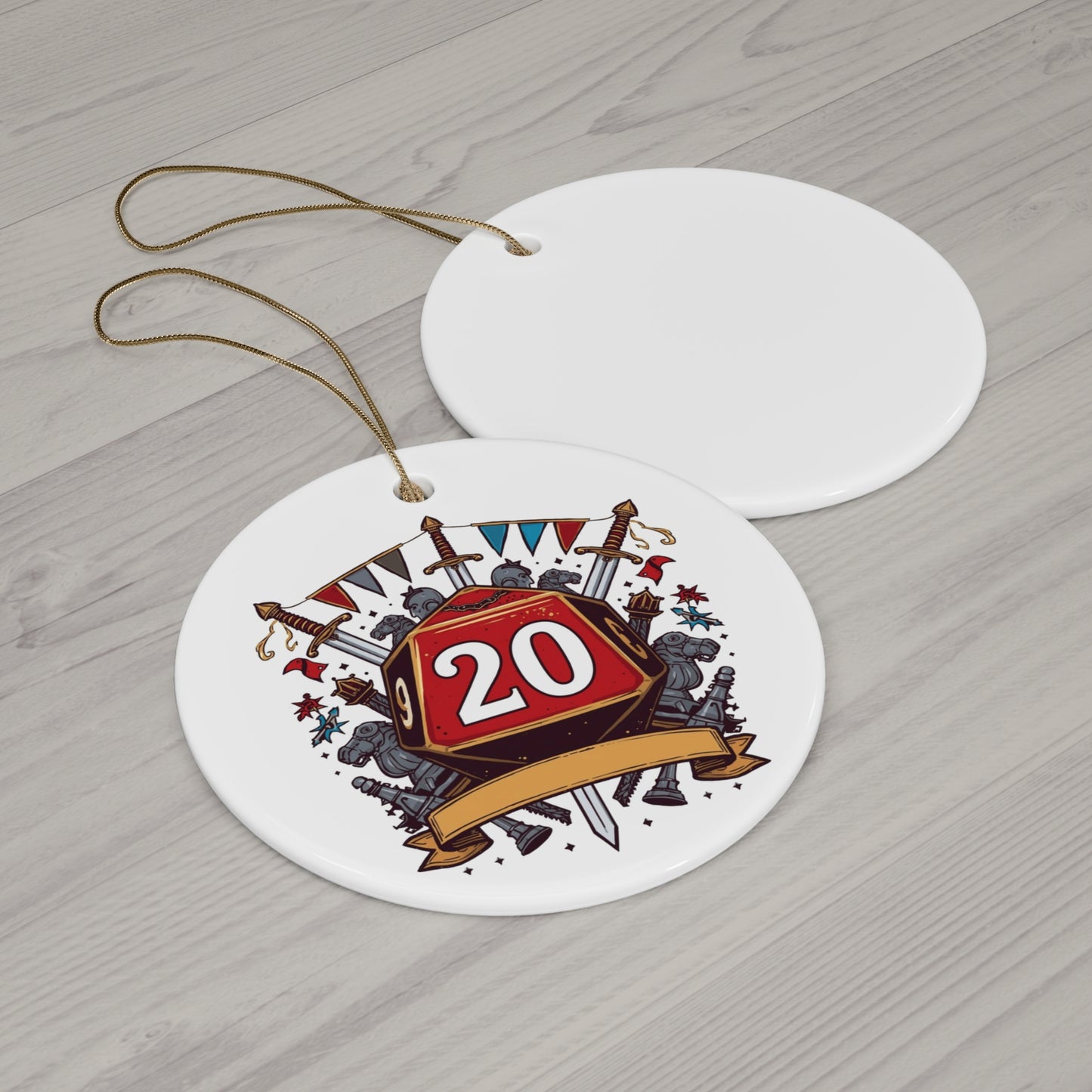 RPG Gamer Ornament Circle Ceramic Ornament - Just Gigi IFYKYK