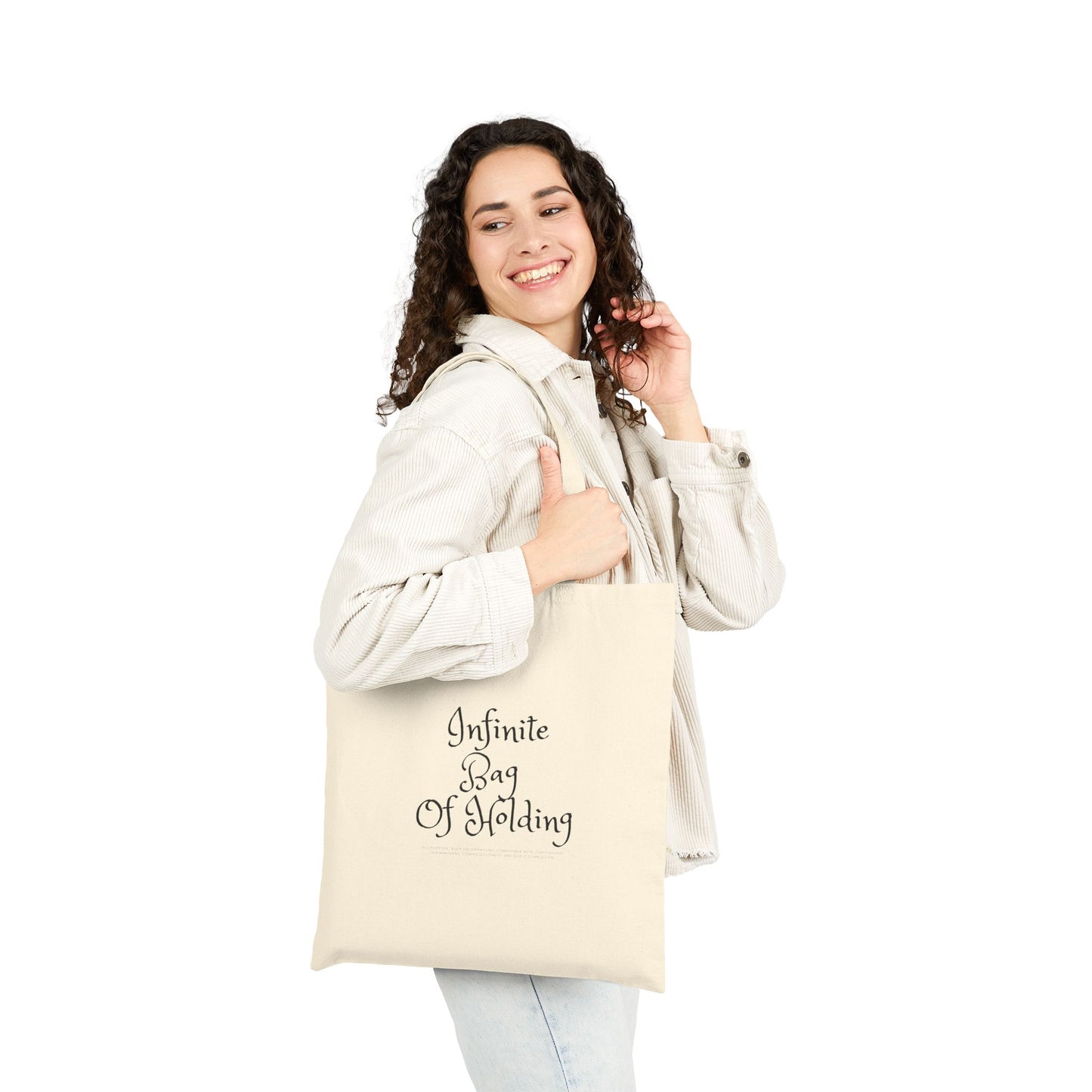 Infinite Bag of Holding Canvas Tote - 1 sided design - Just Gigi IFYKYK