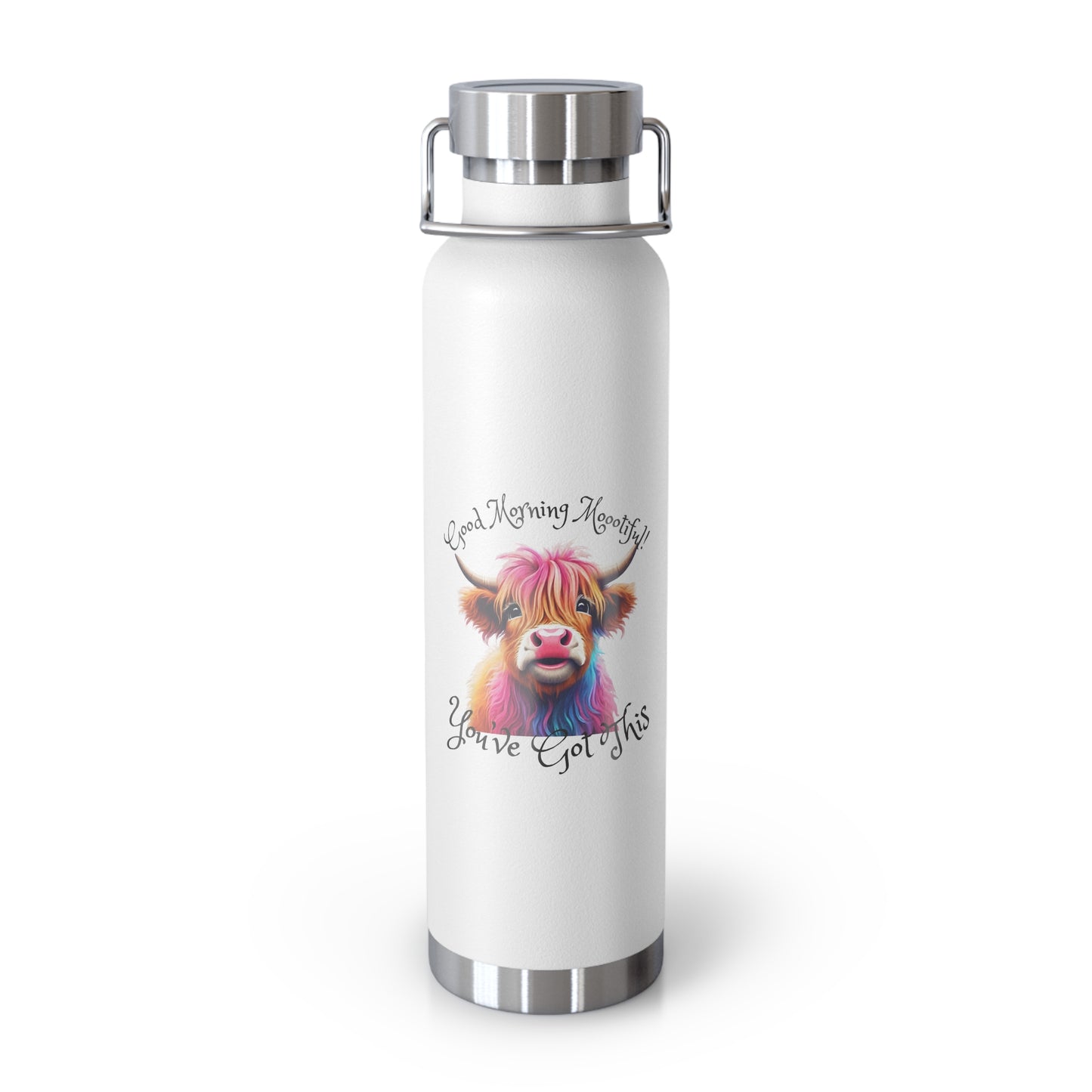 Good Morning Moootiful Copper Vacuum Insulated Bottle