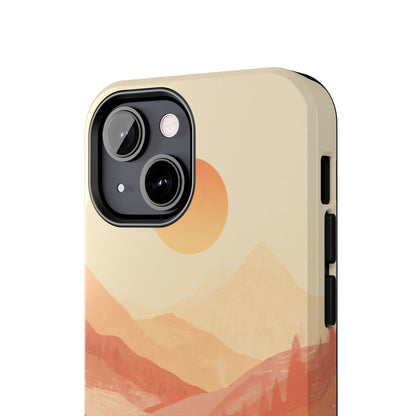 Sunset Mountain Meditation Tough Phone Case - Just Gigi IFYKYK