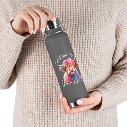 Good Morning Moootiful Copper Vacuum Insulated Bottle