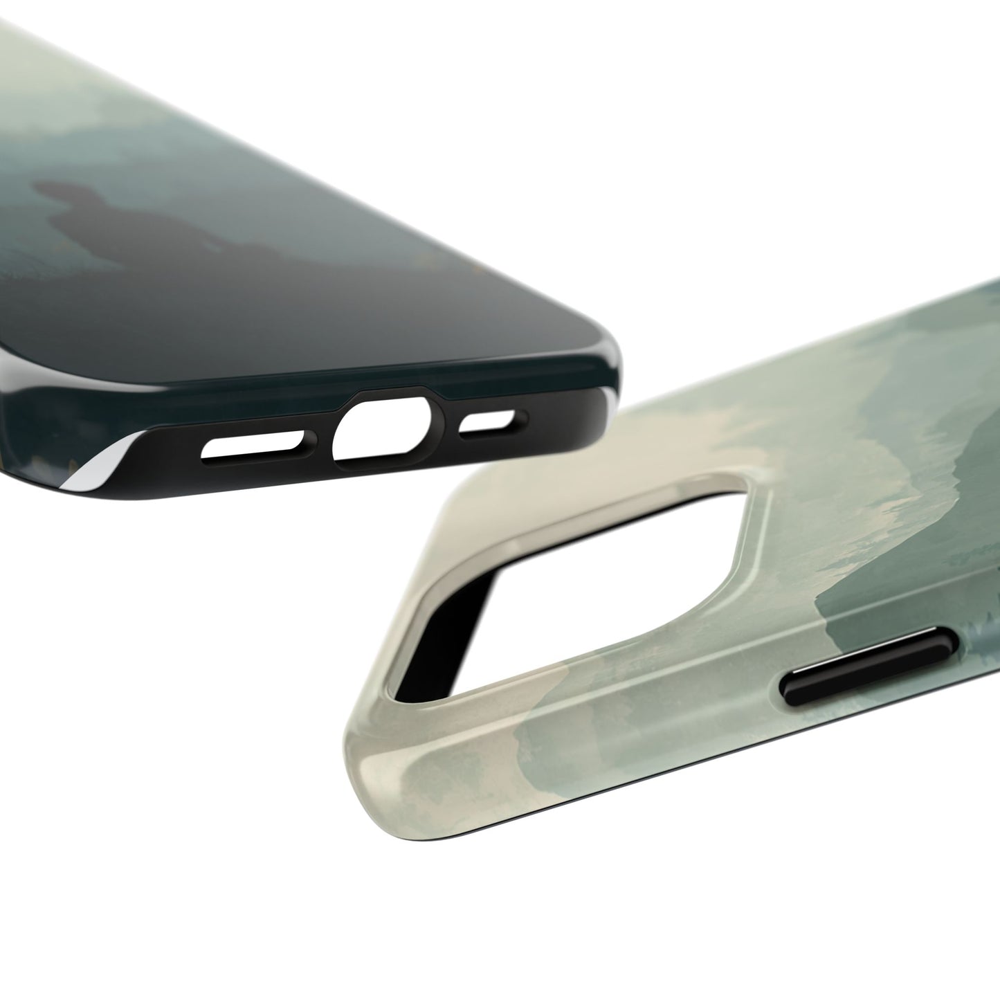 Grey Mountains Serene Silhouette Tough Case