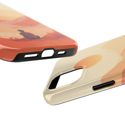 Sunset Mountain Meditation Tough Phone Case - Just Gigi IFYKYK
