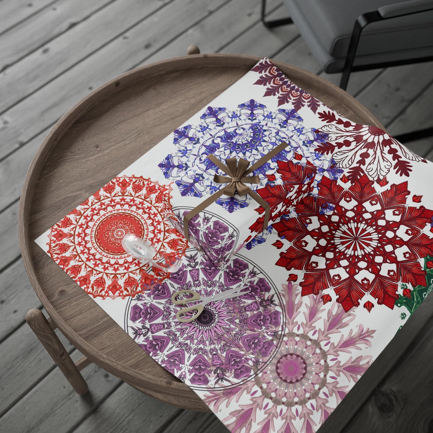 Kaleidoscope Mandala Snowflake Wrapping Paper -Just Gigi IFYKYK