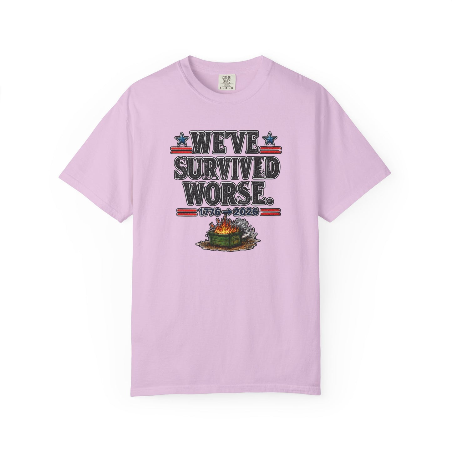 We’ve Survived Worse T-Shirt — 1776 → 2026 Patriotic Tee