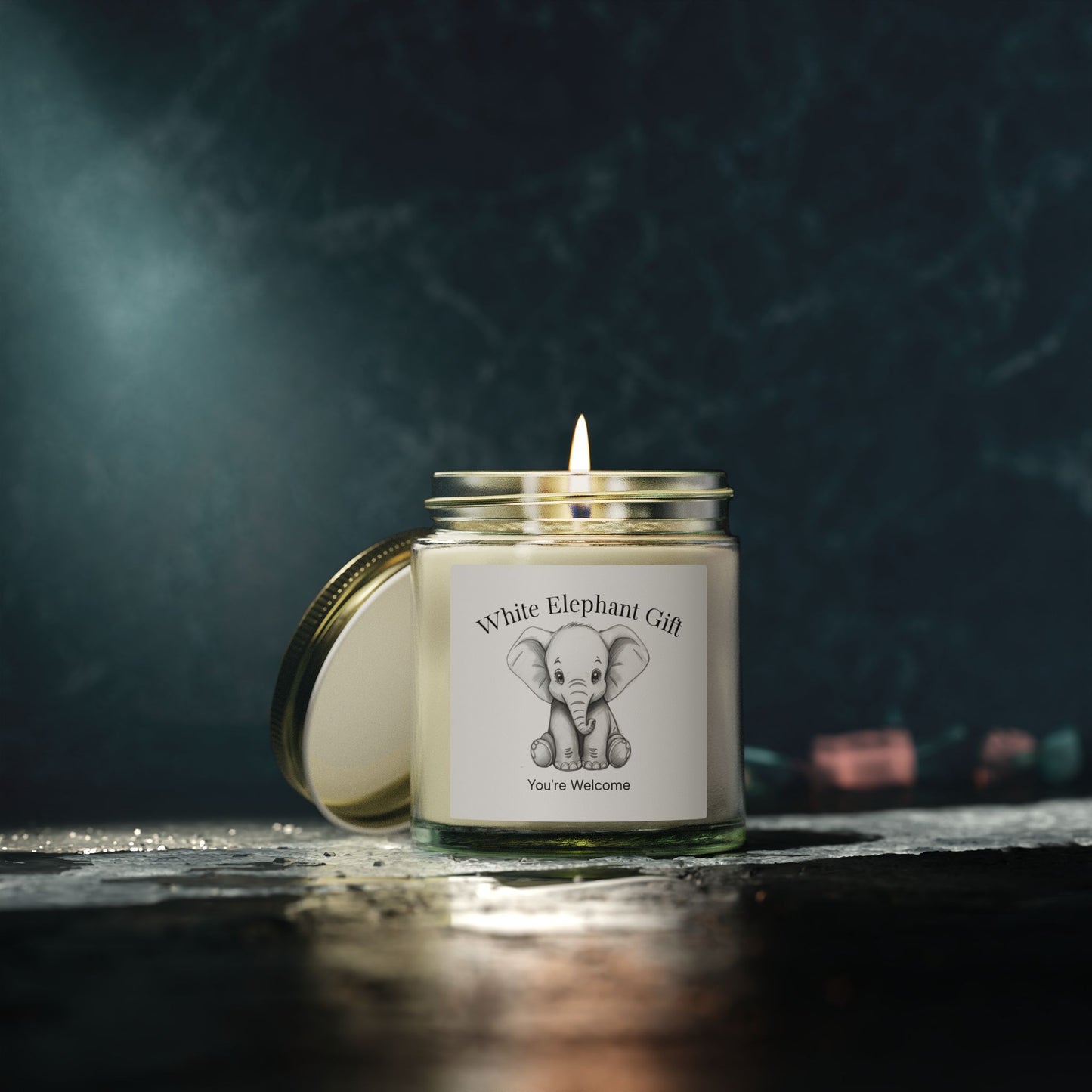 White Elephant Gift (4oz & 9oz) Scented Candles - Just Gigi IFYKYK