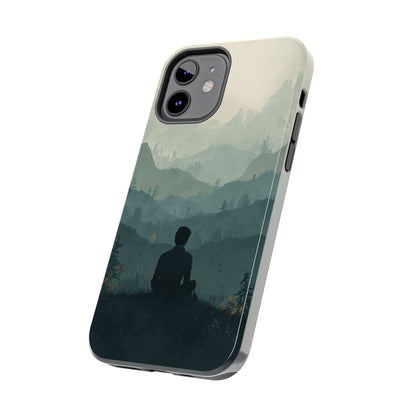 Grey Mountains Serene Silhouette Tough Case