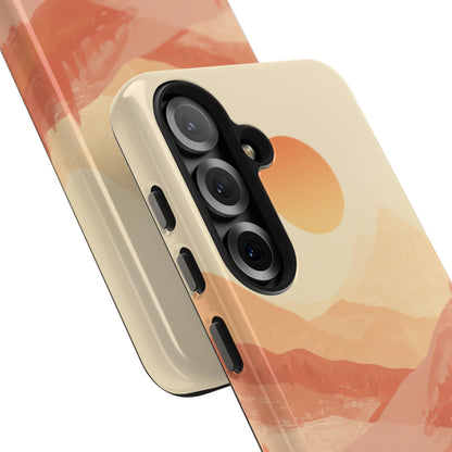 Sunset Mountain Meditation Tough Phone Case - Just Gigi IFYKYK