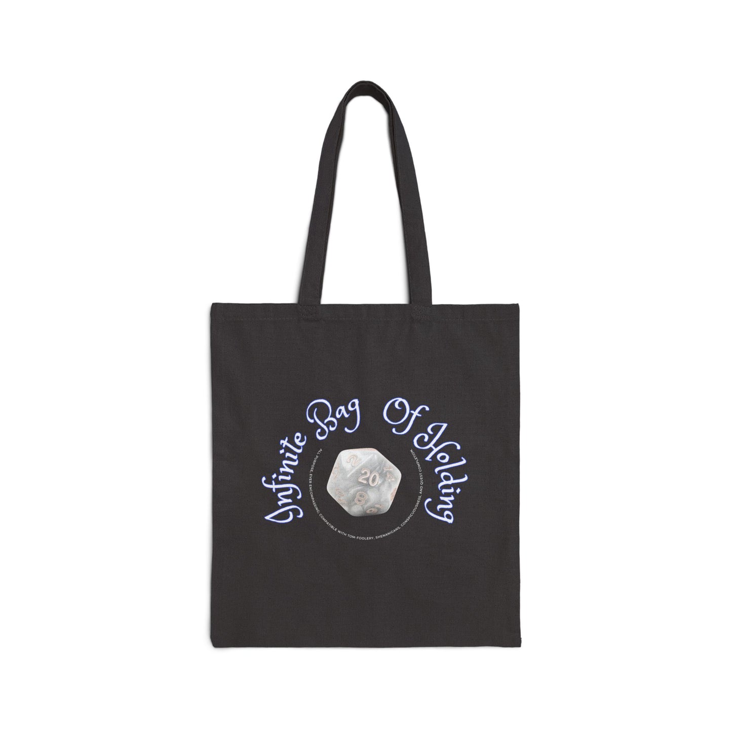 Infinite Bag of Holding  - Black Magical Canvas Tote for Fantasy Fans Just Gigi IFYKYK