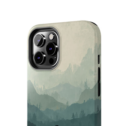 Grey Mountains Serene Silhouette Tough Case