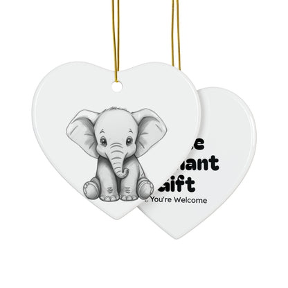 White Elephant 2025 Keepsake Ceramic Ornament — Just Gigi IFYKYK