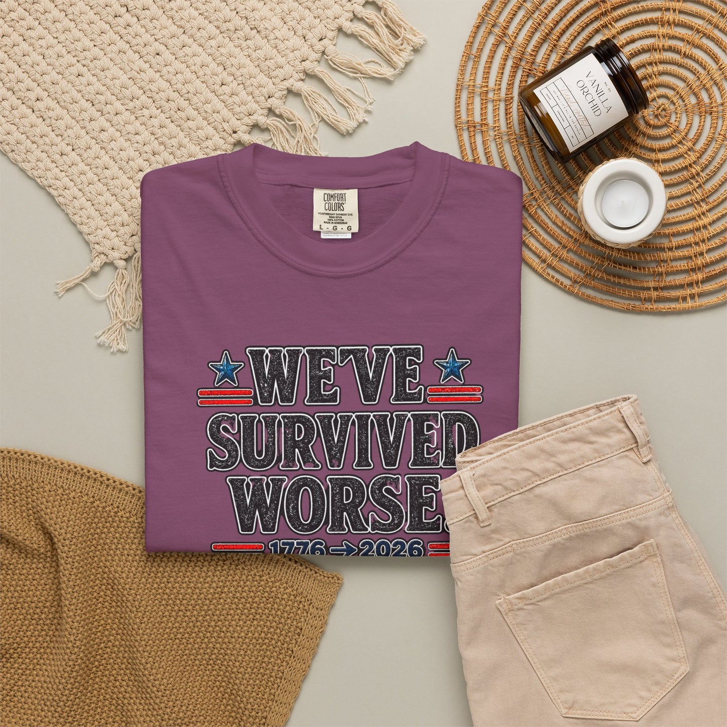 We’ve Survived Worse T-Shirt — 1776 → 2026 Patriotic Tee