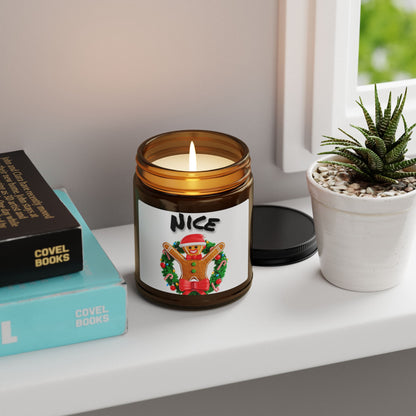 'Nice' Gingerbread Man Soy Candle — Amber Jar Just Gigi IFYKYK