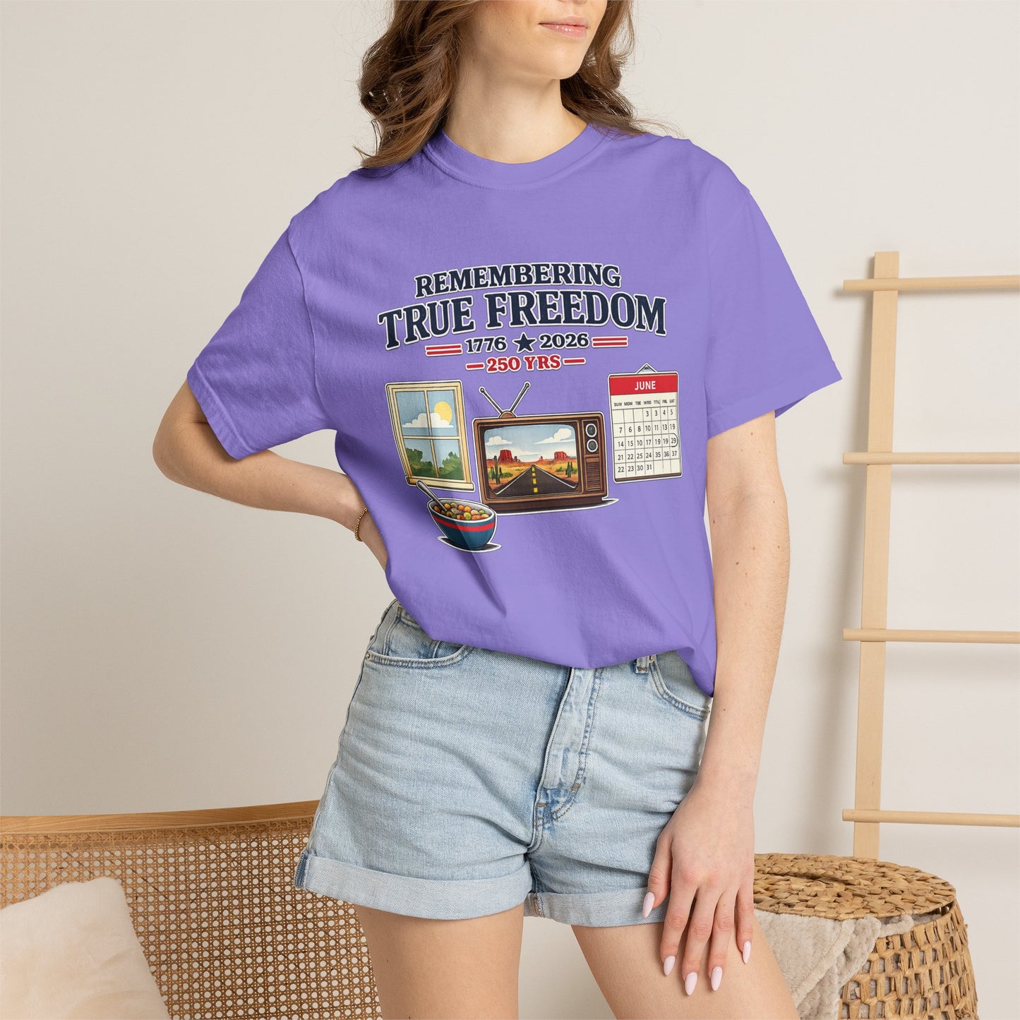 Remembering True Freedom T‑Shirt — 1776 to 2026 Patriotic Graphic Tee Just Gigi IFYKYK