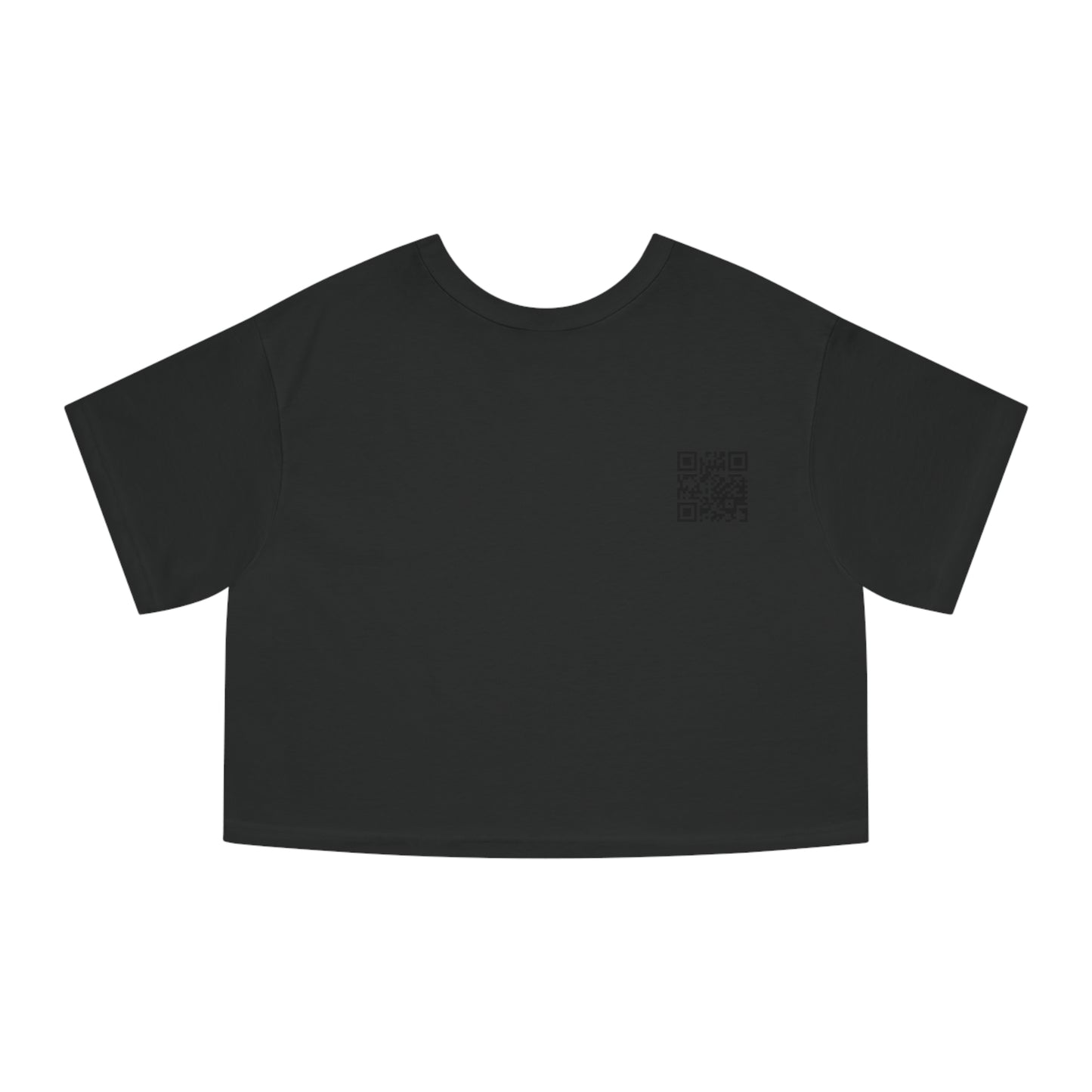 Cropped T-Shirt — Retro Cyberpunk Femme Portrait Graphic