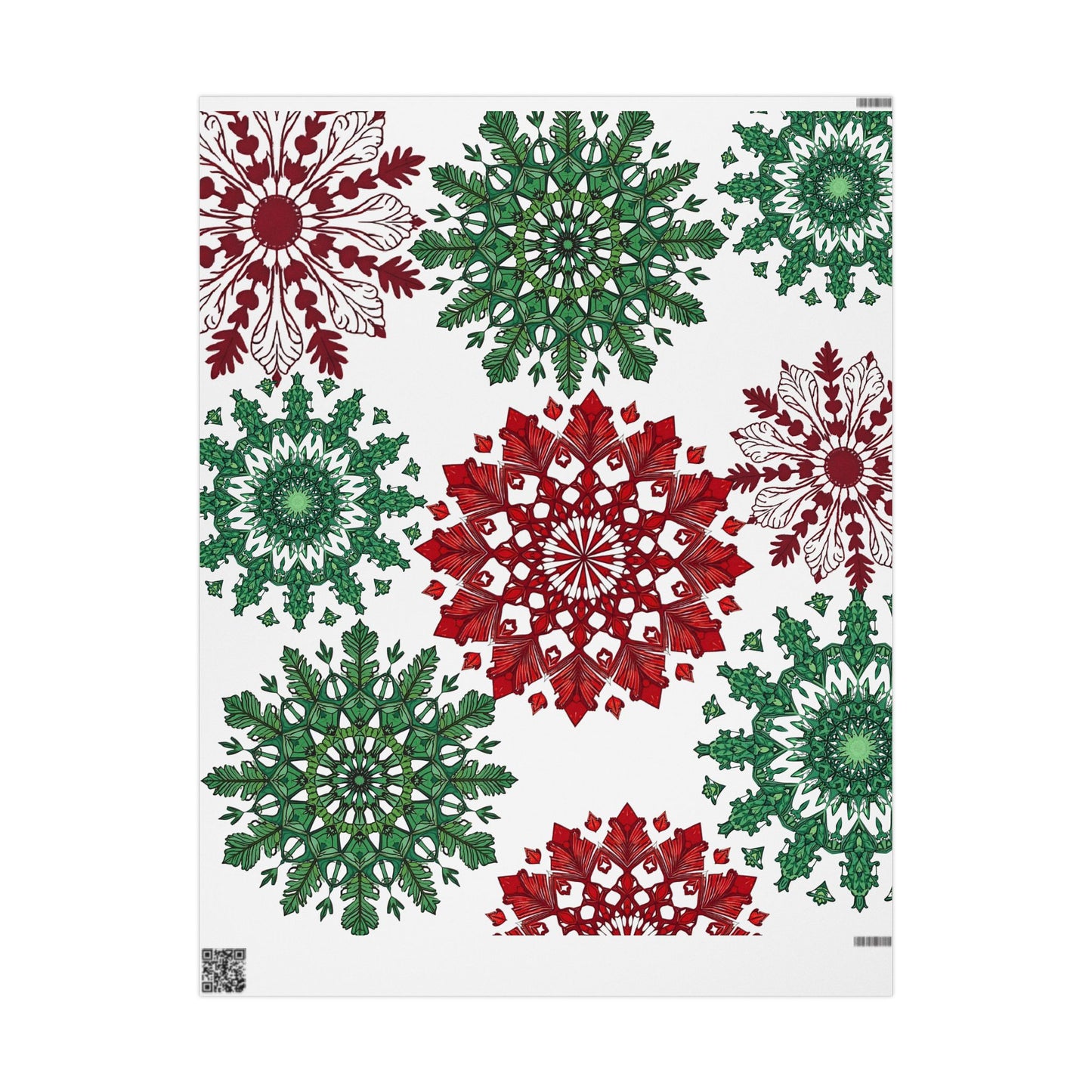 OG Red & Green Block Print Holiday Wrapping Paper - Red & Green Holiday Gift Wrap
