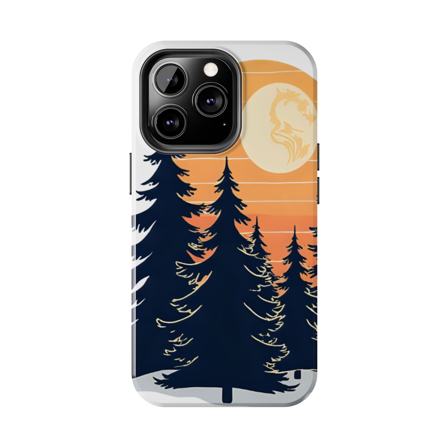 Retro Sunset Pines Graphic Phone Case - Just Gigi IFYKYK