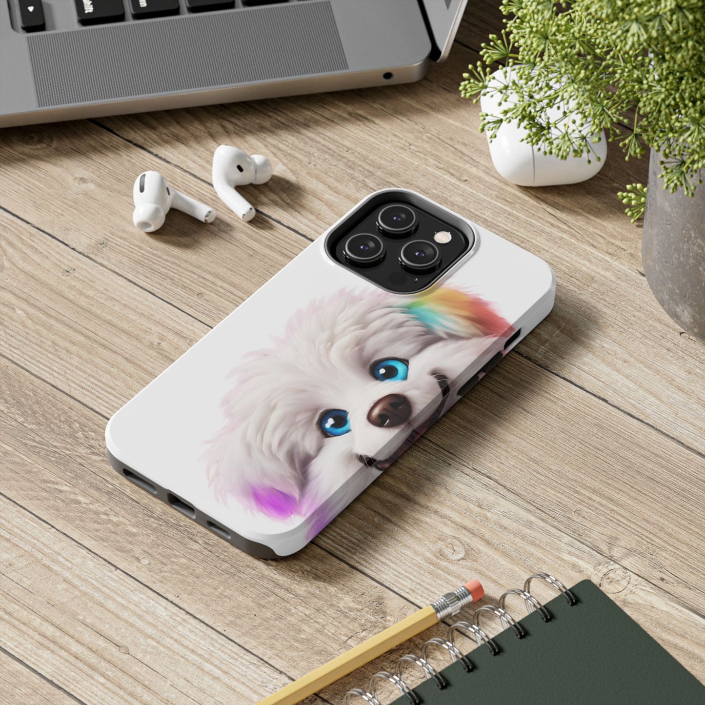 Peeking Doggo design Tough Phone Cases