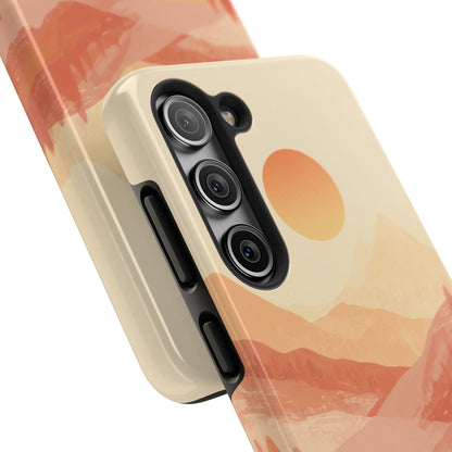 Sunset Mountain Meditation Tough Phone Case - Just Gigi IFYKYK