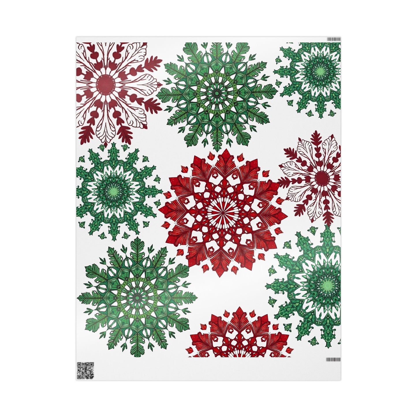 OG Red & Green Block Print Holiday Wrapping Paper - Red & Green Holiday Gift Wrap