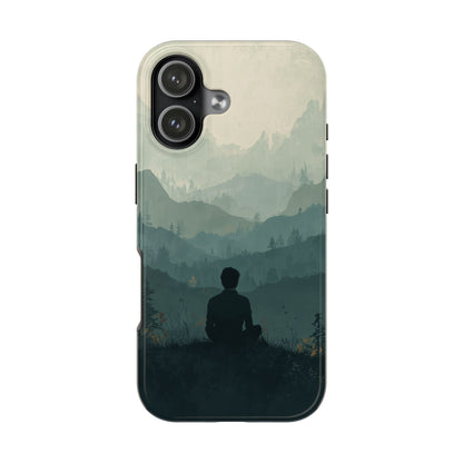 Grey Mountains Serene Silhouette Tough Case
