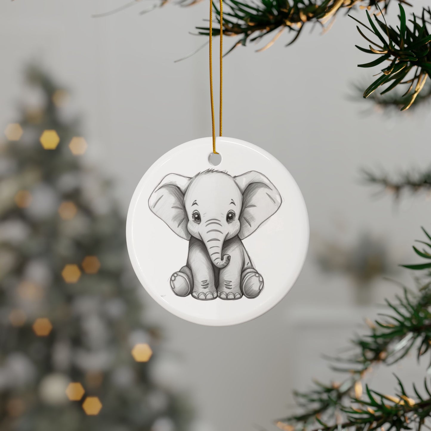 White Elephant  2025 Keepsake Ceramic Ornament — Just Gigi IFYKYK