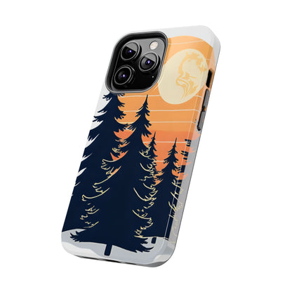 Retro Sunset Pines Graphic Phone Case - Just Gigi IFYKYK