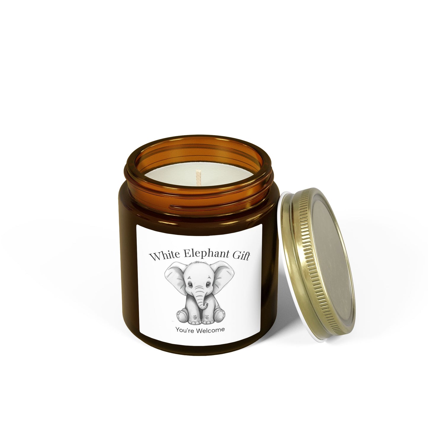 White Elephant Gift (4oz & 9oz) Scented Candles - Just Gigi IFYKYK