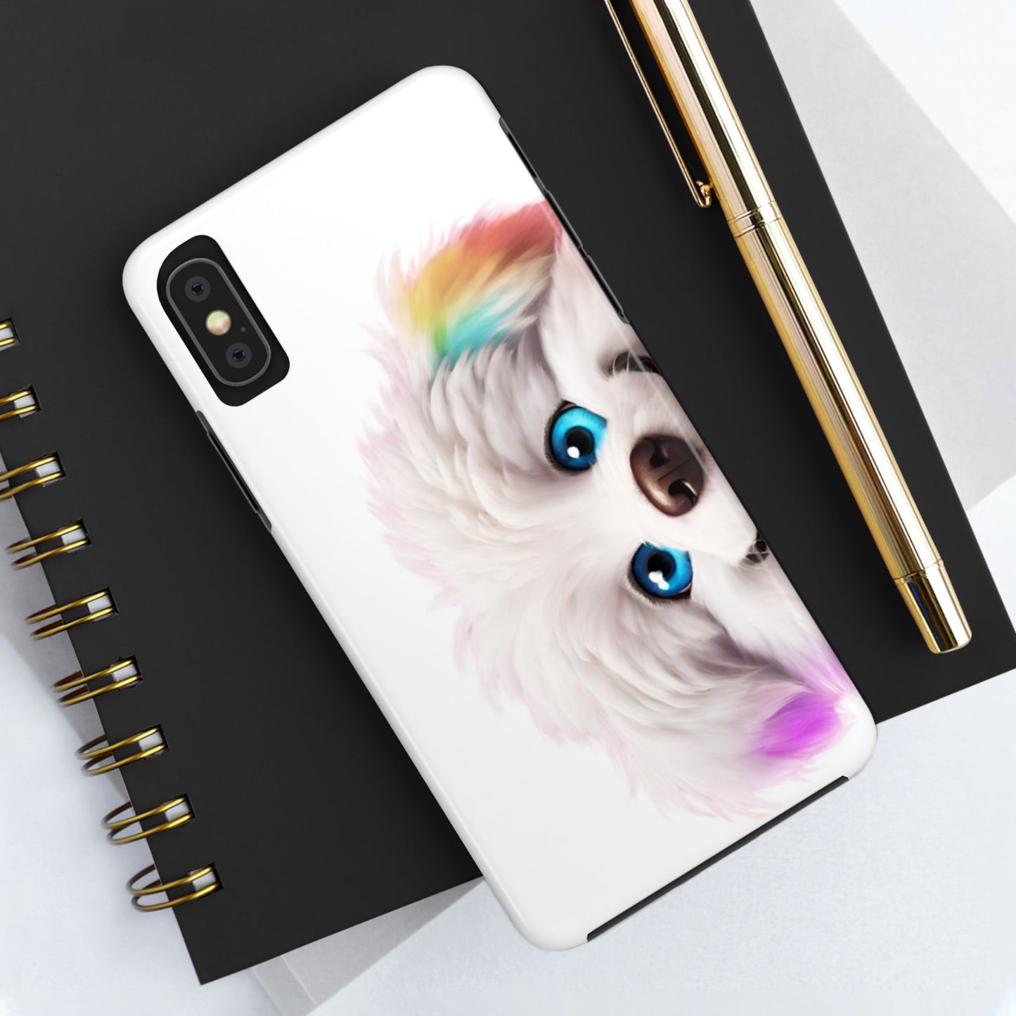 Peeking Doggo design Tough Phone Cases