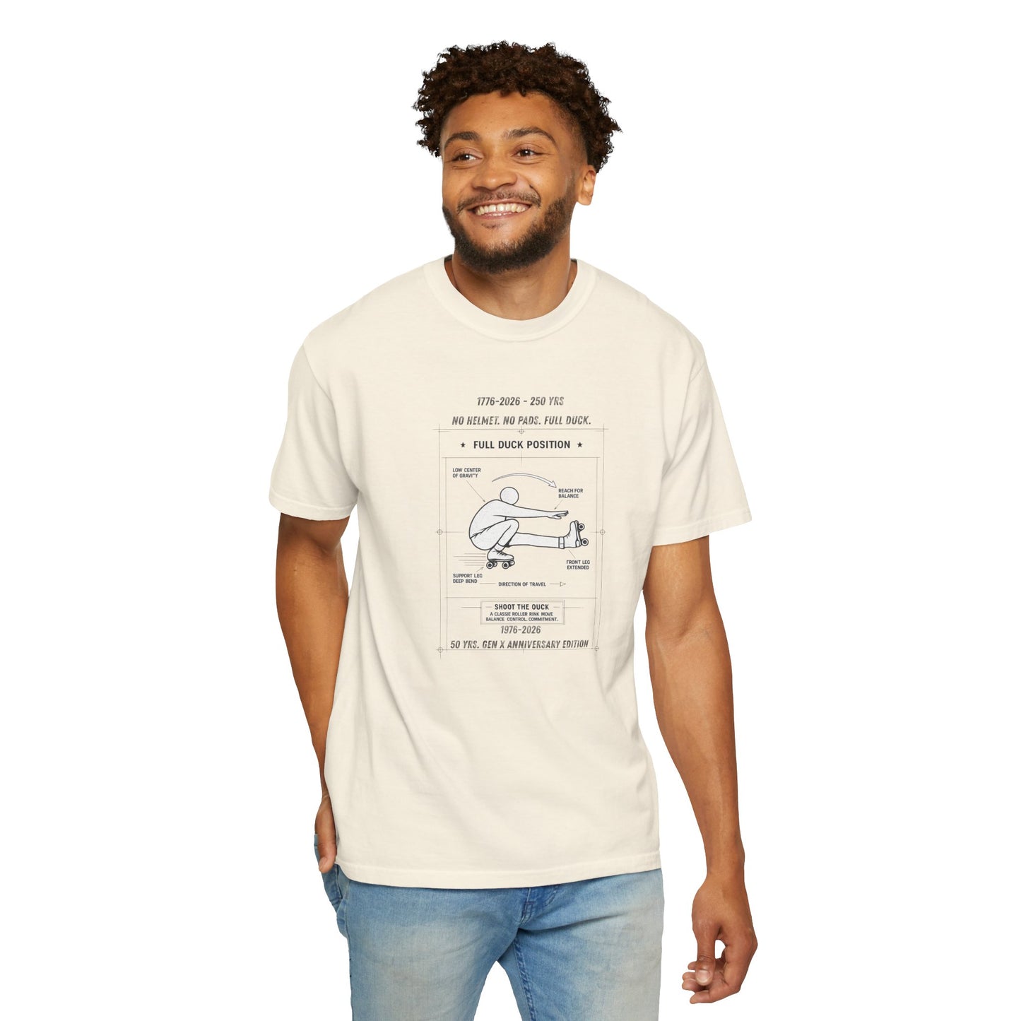 Full Duck Position Blueprint Graphic Tee - Just Gigi IFYKYK