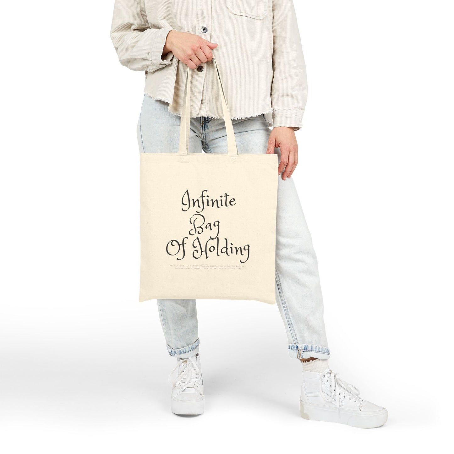 "Infinite Bag of Holding" Magical Bookish Shopper Canvas Tote Bag —