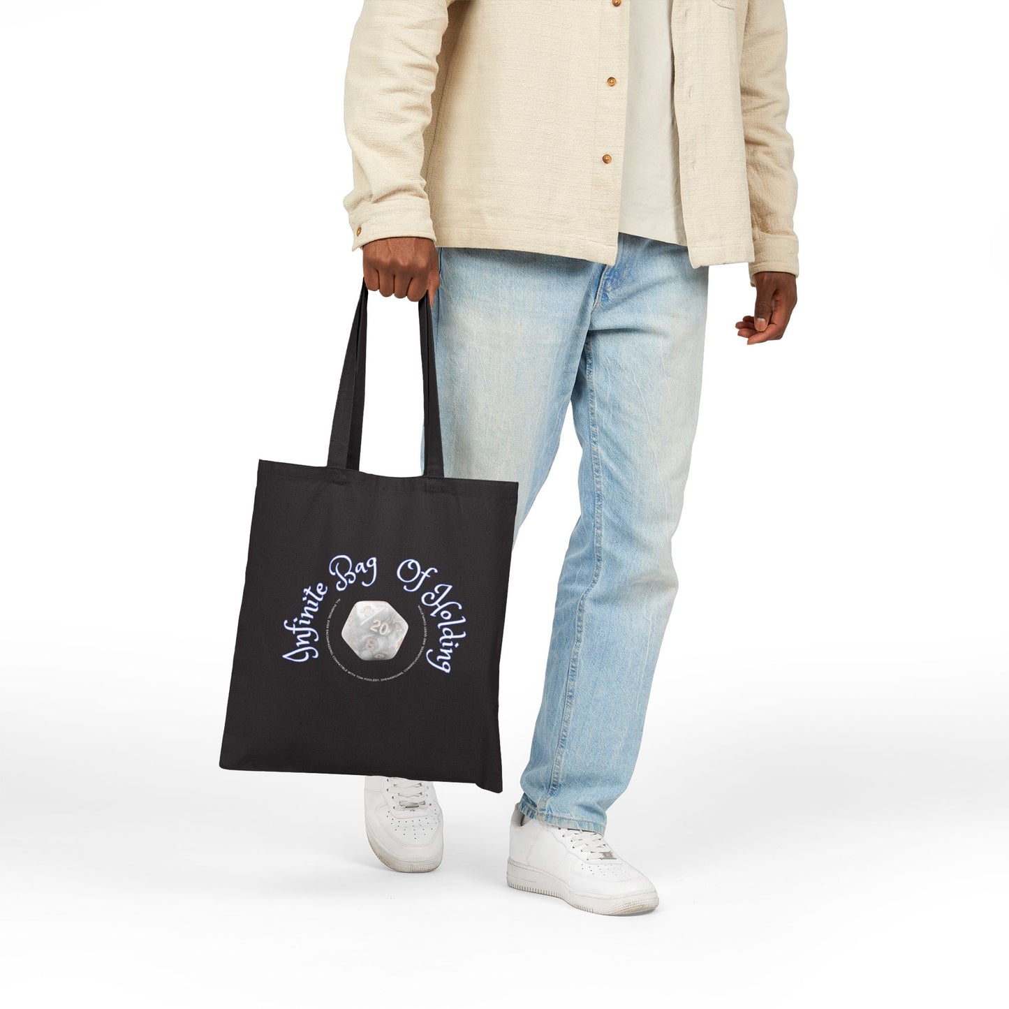 Infinite Bag of Holding  - Black Magical Canvas Tote for Fantasy Fans Just Gigi IFYKYK