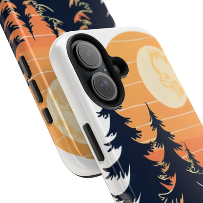 Retro Sunset Pines Graphic Phone Case - Just Gigi IFYKYK