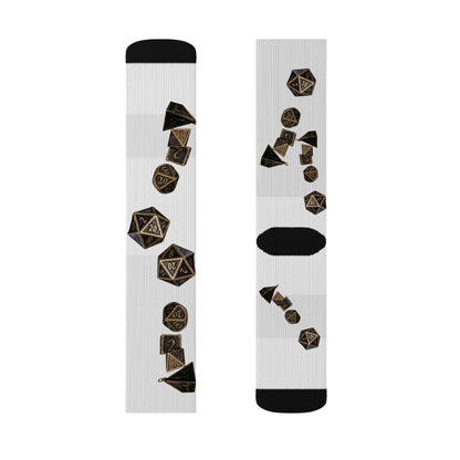 Roleplaying Dice Socks — D20 Dice Pattern Sublimation Crew Socks