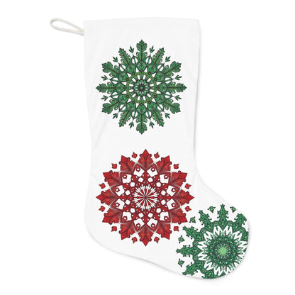 OG Red & Green Block Print  Holiday Stocking Vintage Design  - Just Gigi IFYKYK