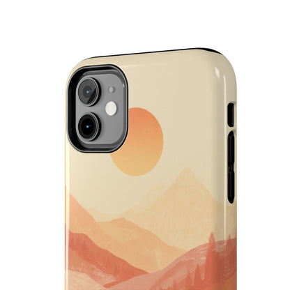 Sunset Mountain Meditation Tough Phone Case - Just Gigi IFYKYK