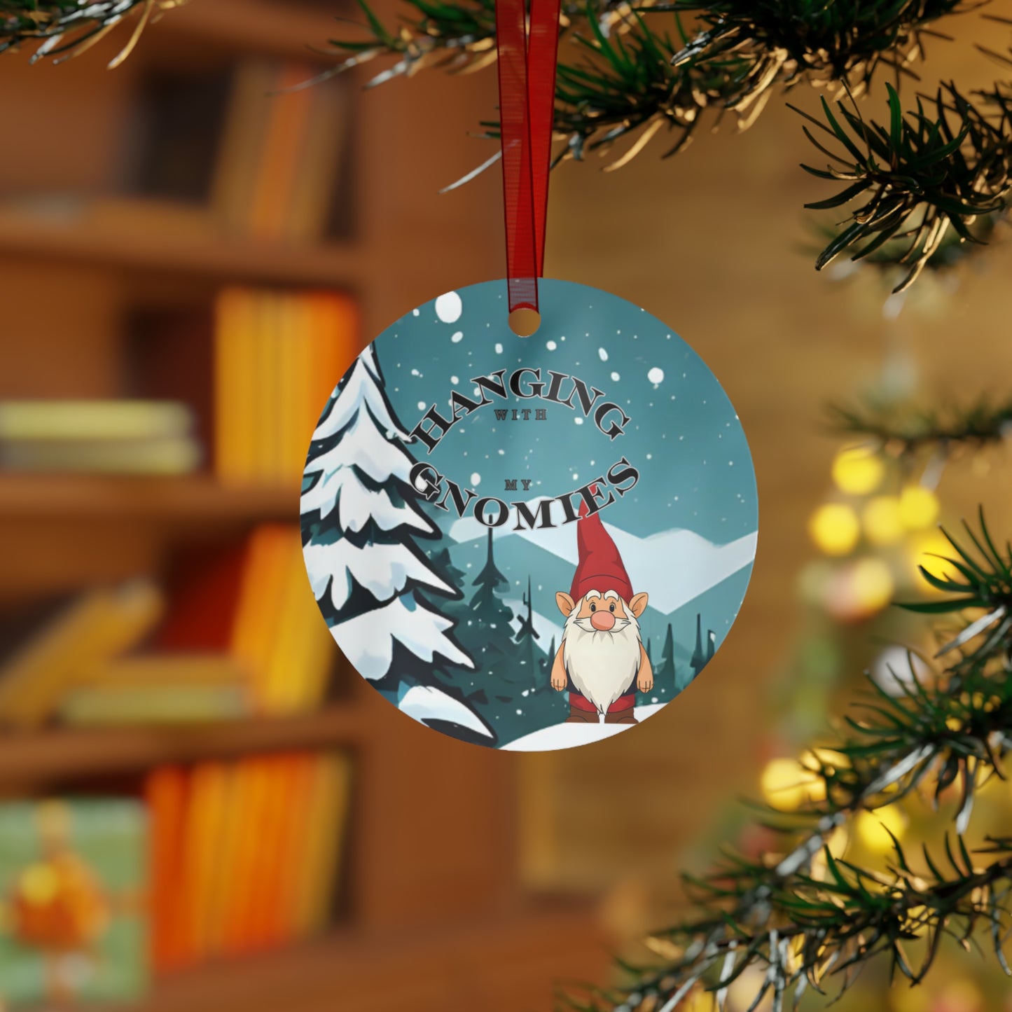 Hanging With My Gnomies Metal Ornament 2025 Keepsake