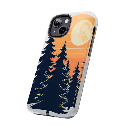 Retro Sunset Pines Graphic Phone Case - Just Gigi IFYKYK