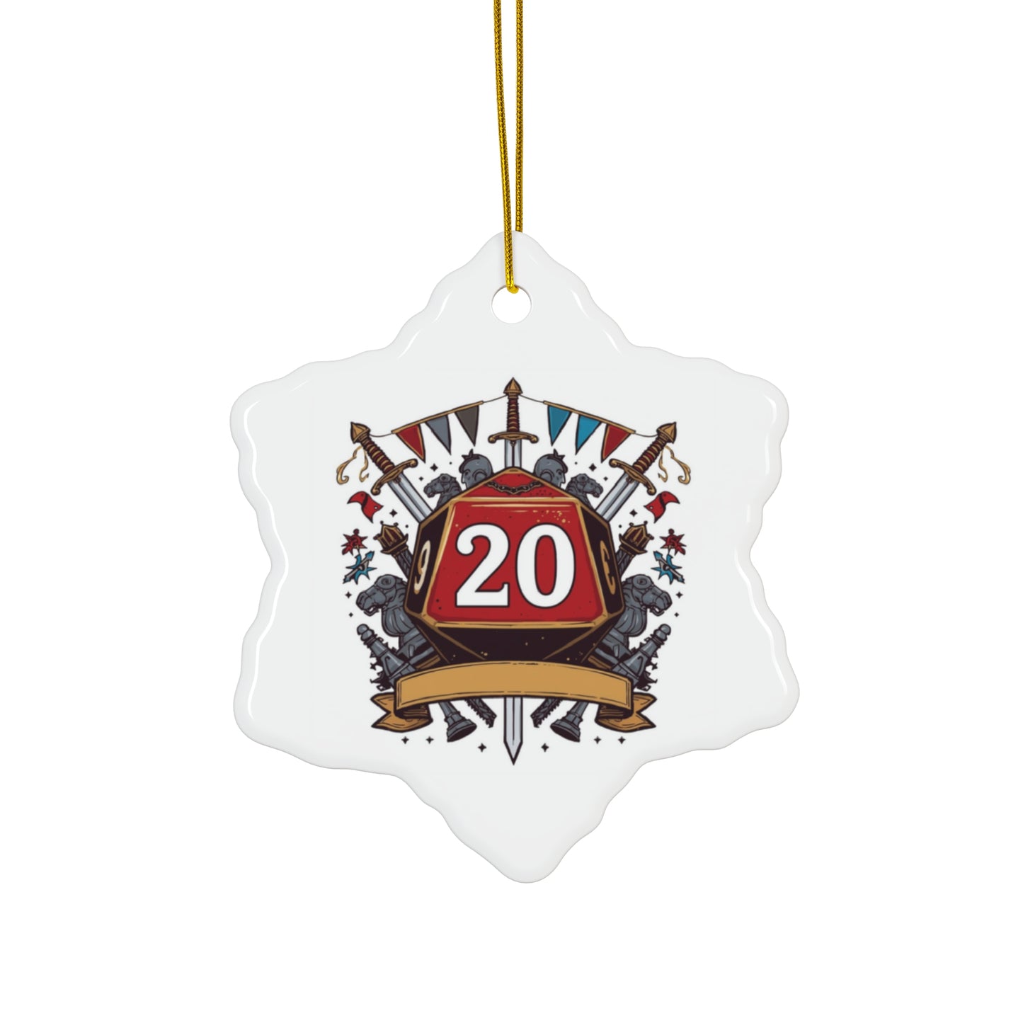 RPG Gamer Ornament Heart or Snowflake Shaped (you choose) - Just Gigi IFYKYK