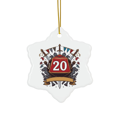 RPG Gamer Ornament Heart or Snowflake Shaped (you choose) - Just Gigi IFYKYK