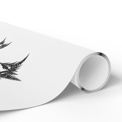 Black & White Snowflake Trees Hidden Image Wrapping Paper Roll - Just Gigi IFYKYK