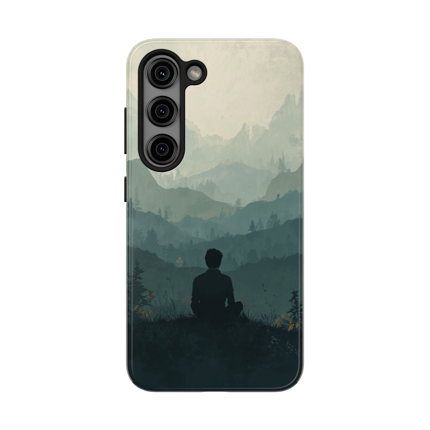 Grey Mountains Serene Silhouette Tough Case